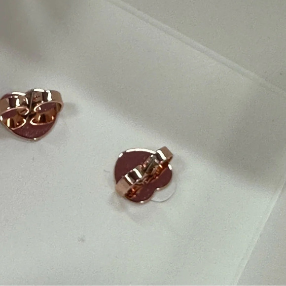 NWT kate spade new york pink heart MY LOVE stud earring cubic zirconia - Picture 4 of 5